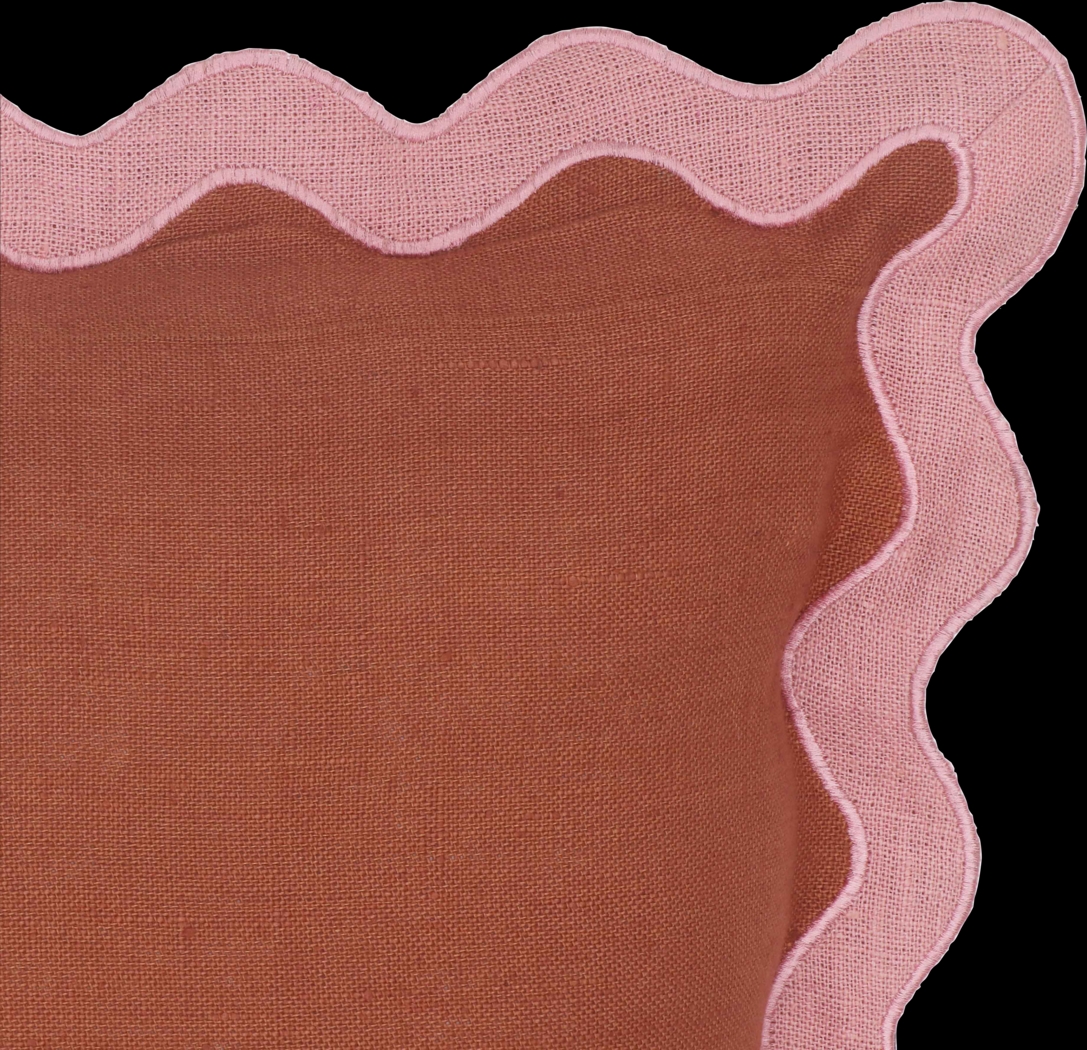 Lafora Pink and Terracotta Accent Pillow - Thumbnail - Image 4