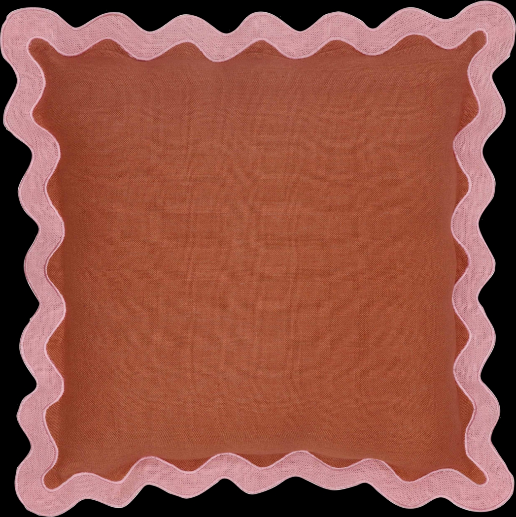 Lafora Pink and Terracotta Accent Pillow - Thumbnail - Image 1