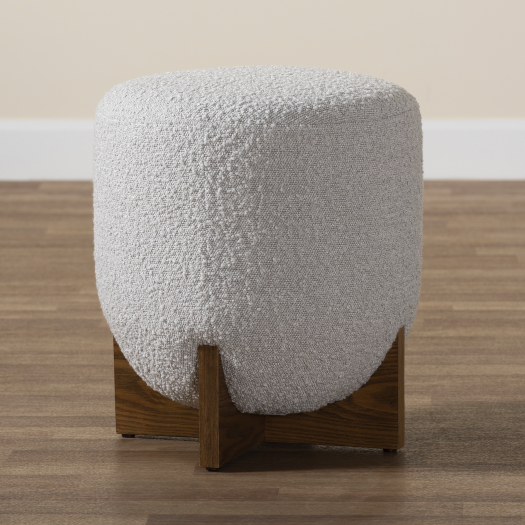 Lafoye Light Gray Ottoman - Thumbnail - Image 3