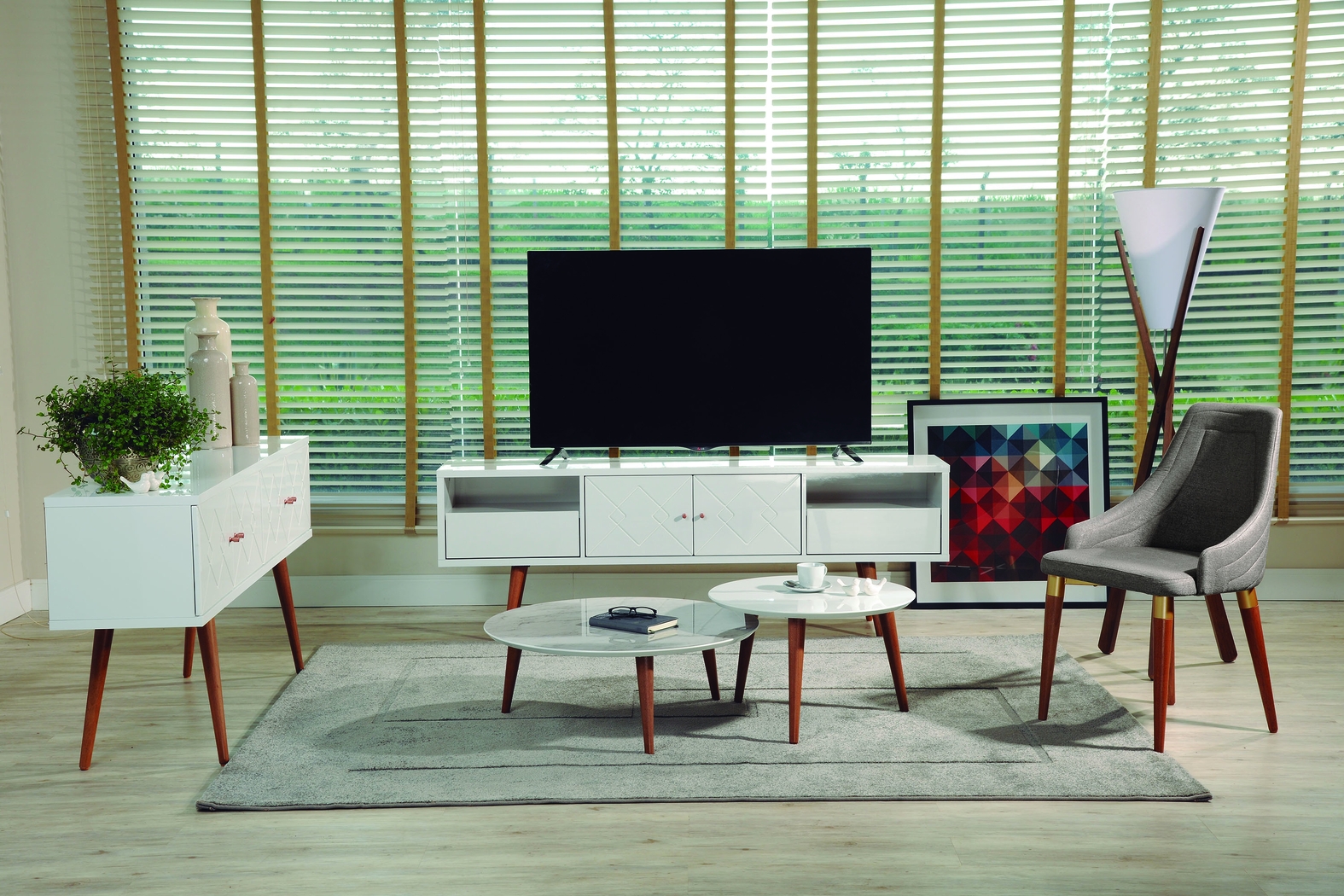 Lagonia White 71 In. Console - Thumbnail - Image 4