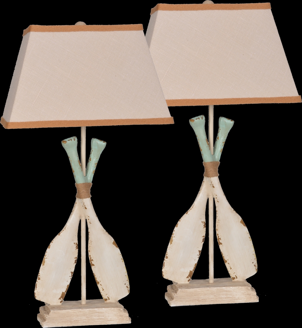 Lagoon Bay White Set of 2 Lamps - Thumbnail - Image 1