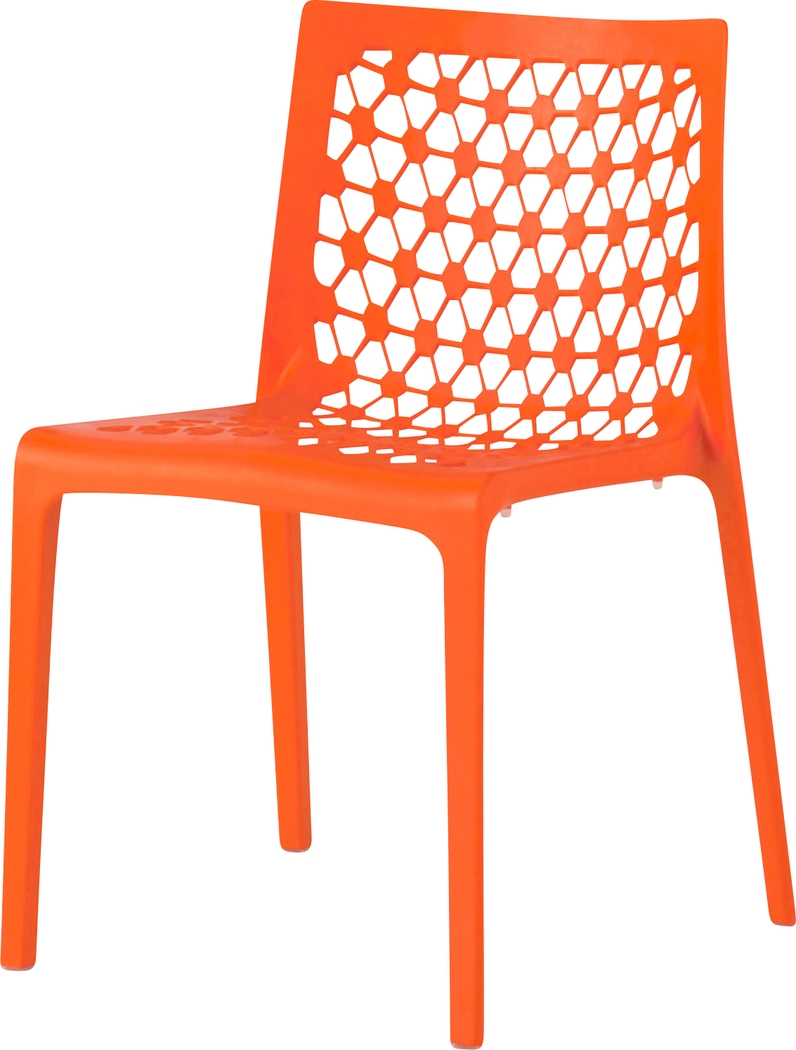 Lagoon Milan Orange Outdoor Dining Chair, Set of 2 - Thumbnail - Image 3