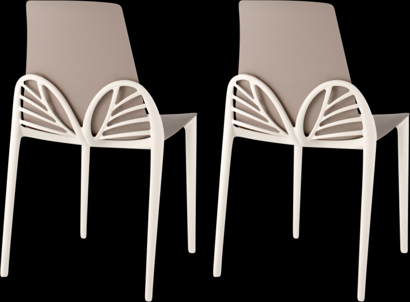 Lagoon Papillon Gray Outdoor Dinning Chair, Set of 2 - Thumbnail - Image 1