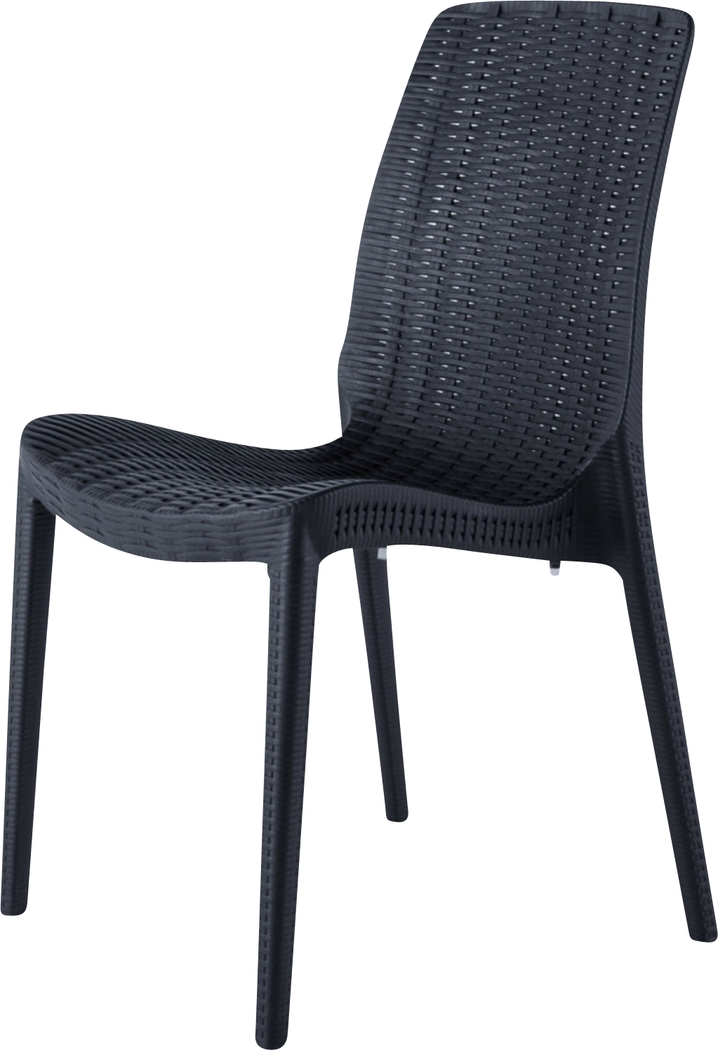 Lagoon Rue Black Outdoor Dining Chair, Set of 2 - Thumbnail - Image 3