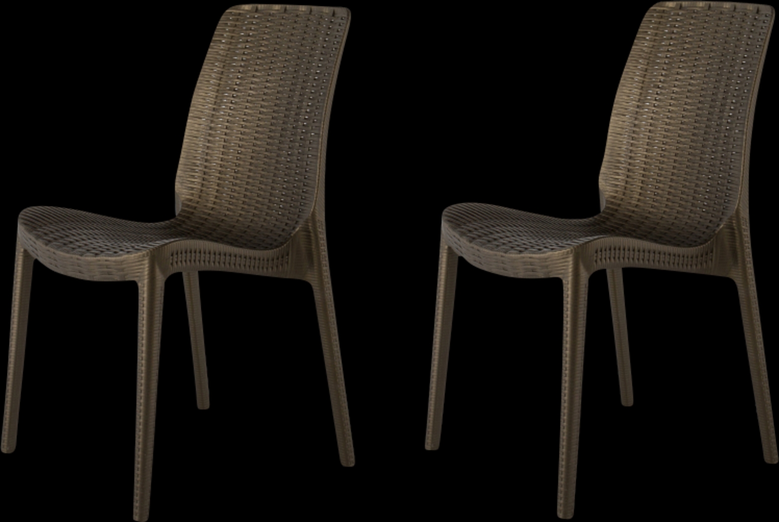 Lagoon Rue Bronze Outdoor Dining Chair, Set of 2 - Thumbnail - Image 1
