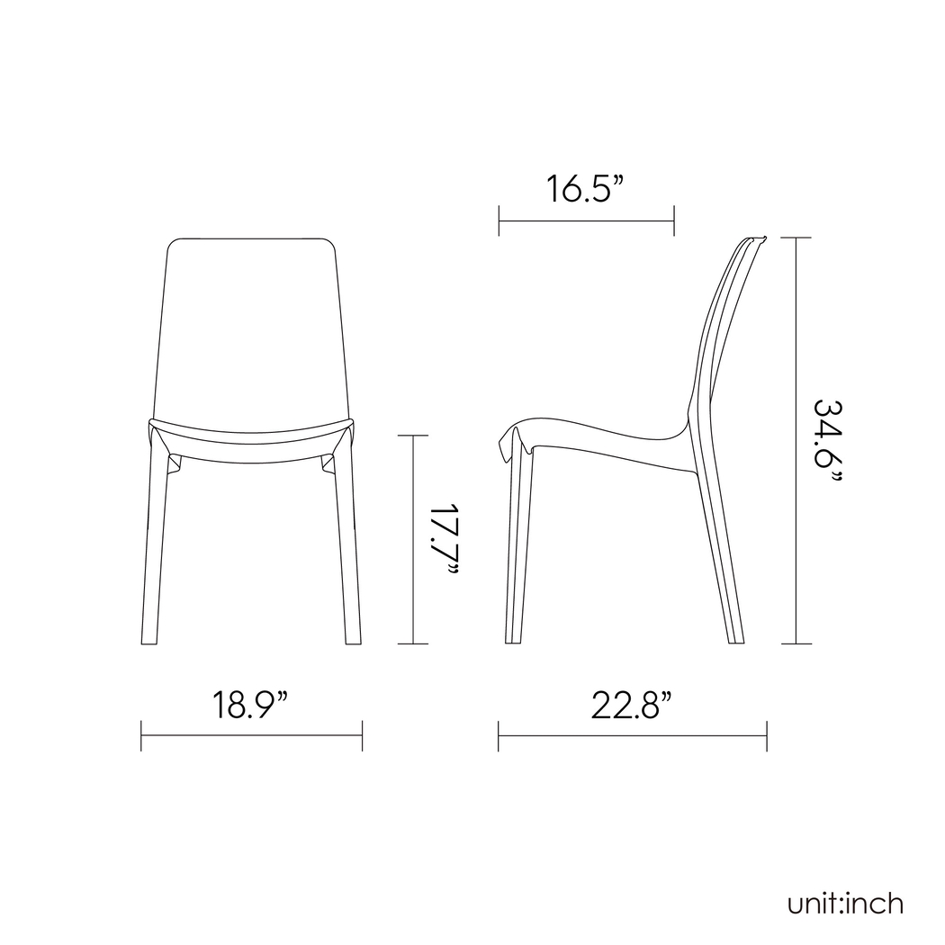 Lagoon Rue Gray Outdoor Dining Chair, Set of 2 - Thumbnail - Image 4
