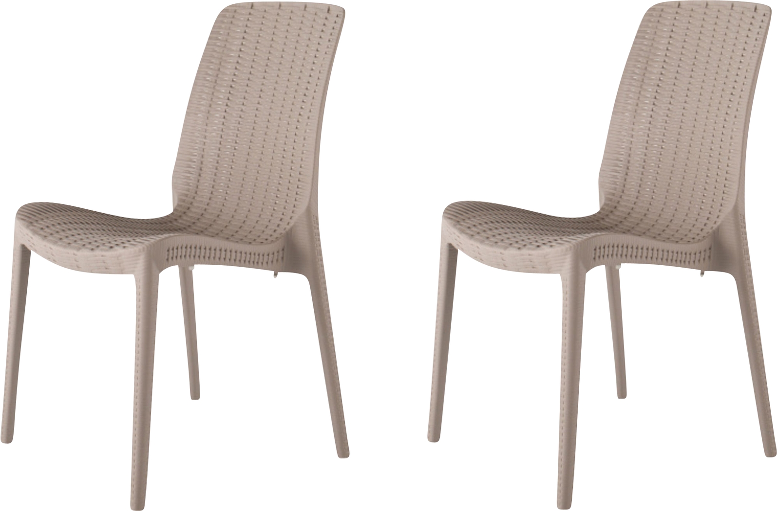 Lagoon Rue Gray Outdoor Dining Chair, Set of 2 - Thumbnail - Image 1