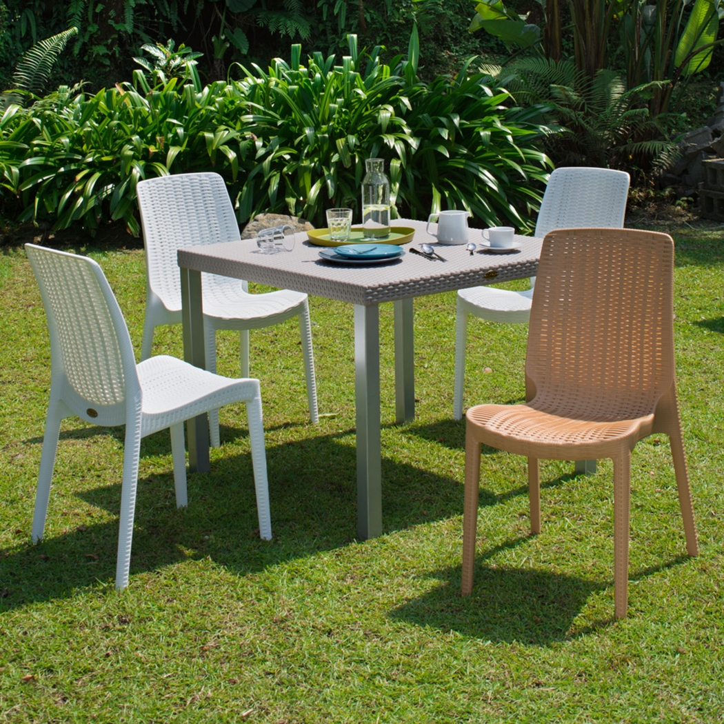 Lagoon Rue Tan Outdoor Dining Chair, Set of 2 - Thumbnail - Image 2