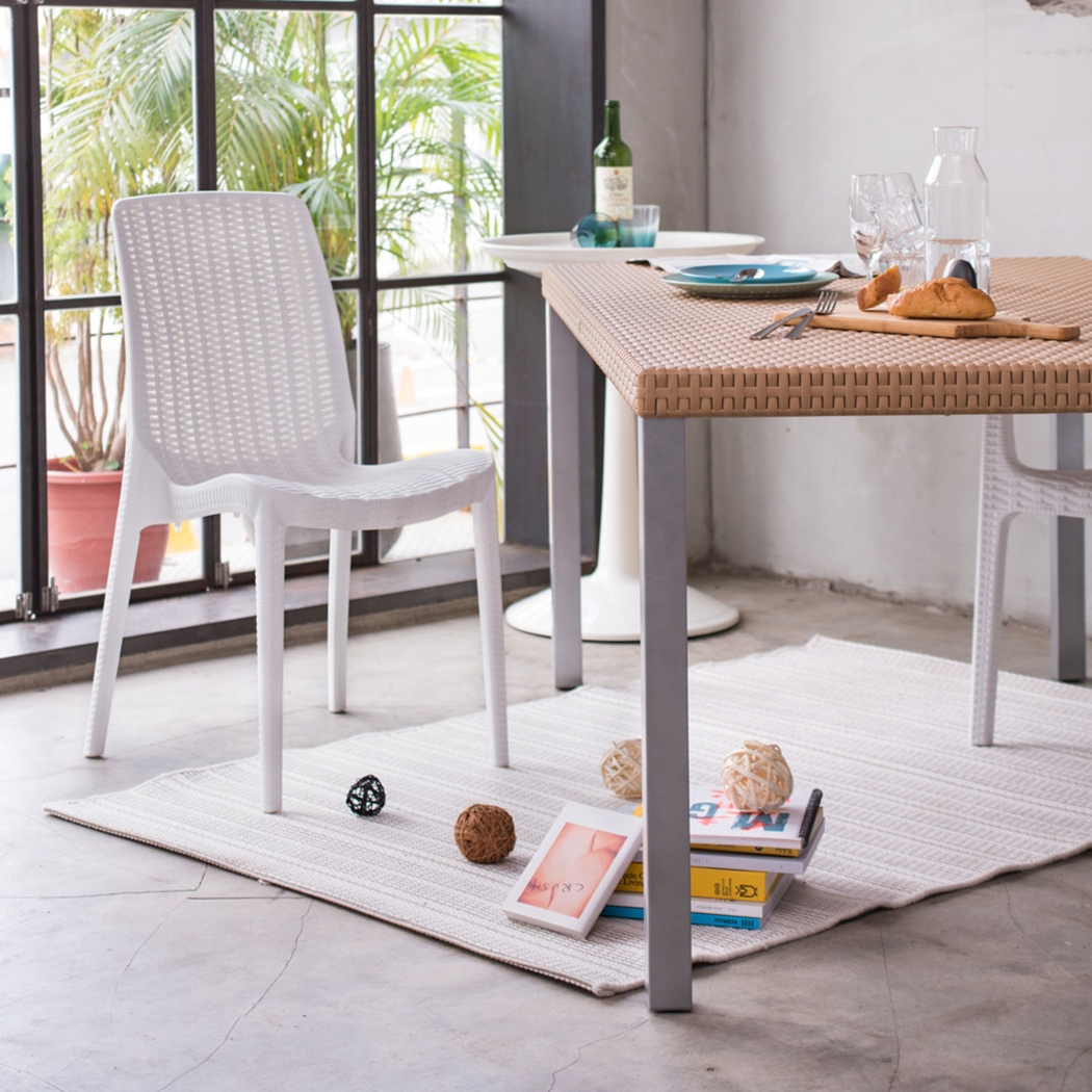 Lagoon Rue White Outdoor Dining Chair, Set of 2 - Thumbnail - Image 2