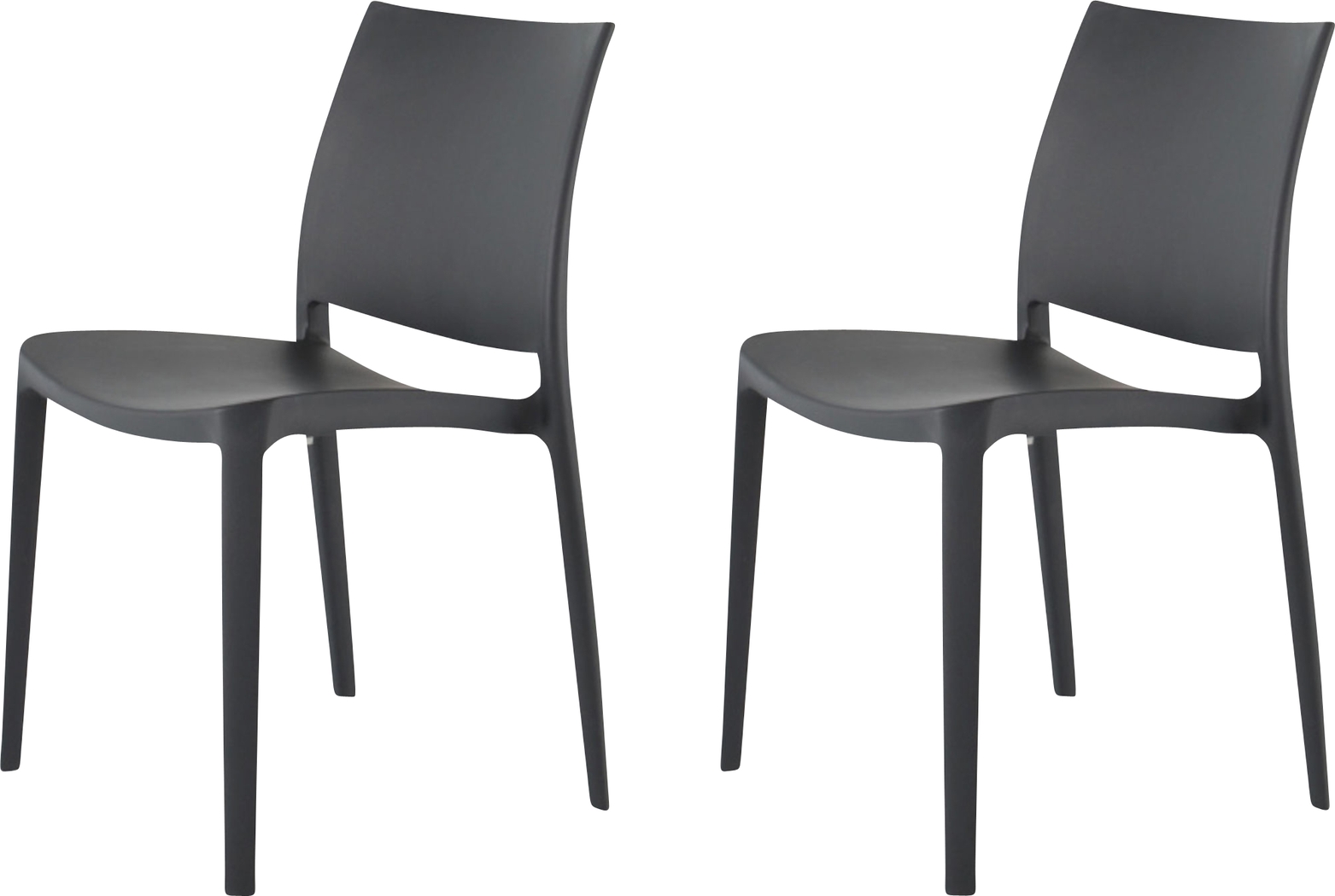 Lagoon Sensilla Dark Gray Outdoor Dining Chair, Set of 2 - Thumbnail - Image 1