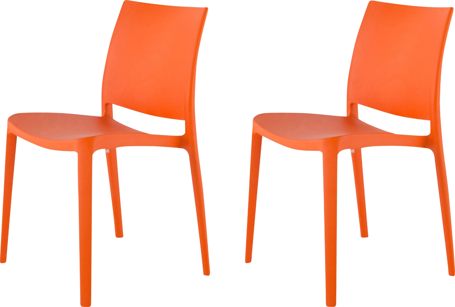 Lagoon Sensilla Orange Outdoor Dining Chair, Set of 2 - Thumbnail - Image 1