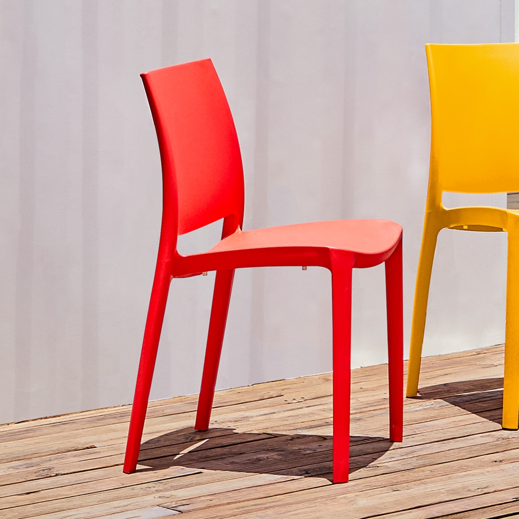 Lagoon Sensilla Red Outdoor Dining Chair, Set of 2 - Thumbnail - Image 3