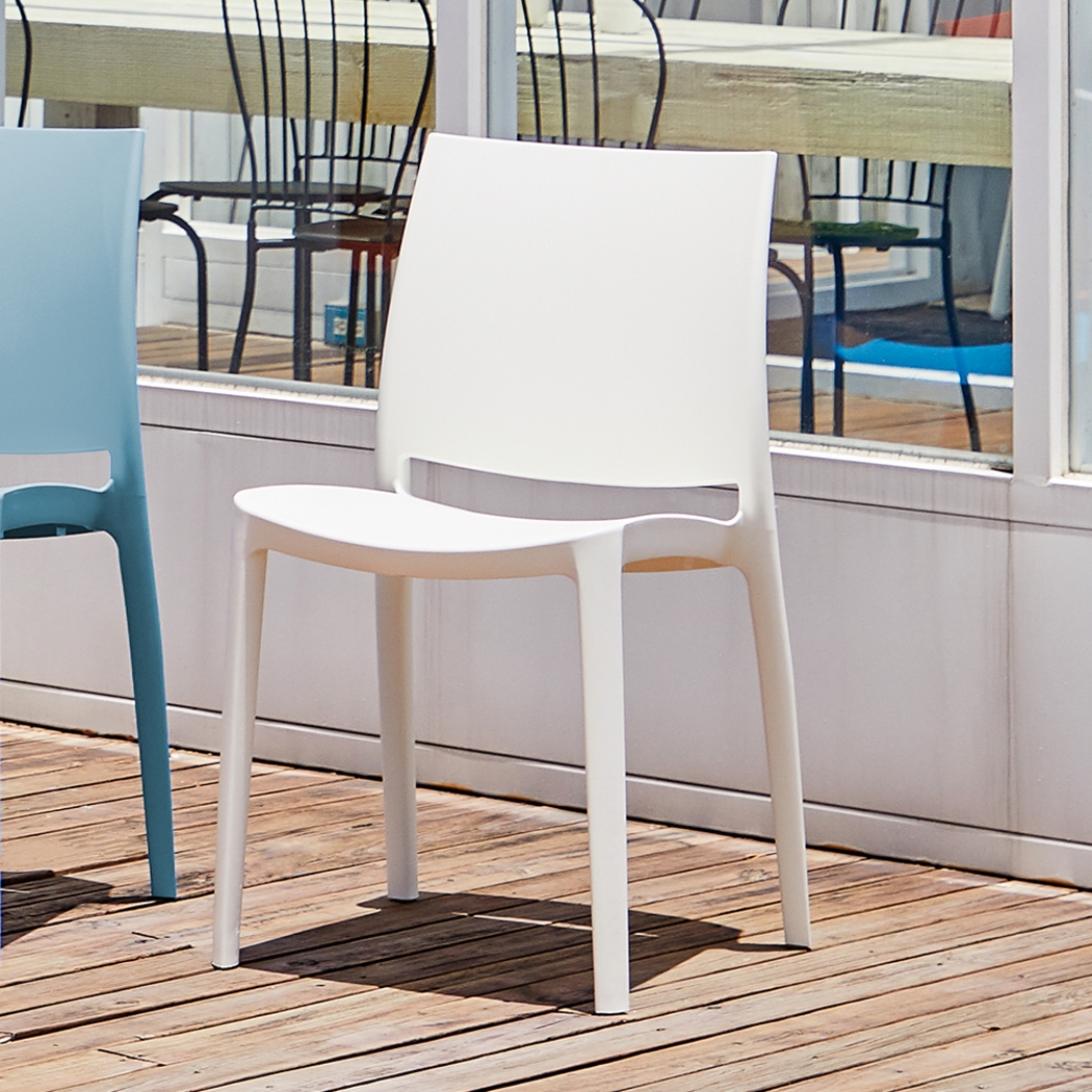 Lagoon Sensilla White Outdoor Dining Chair, Set of 2 - Thumbnail - Image 2