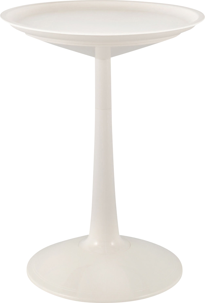 Lagoon Sprout White Adjustable Outdoor Side Table - Thumbnail - Image 1