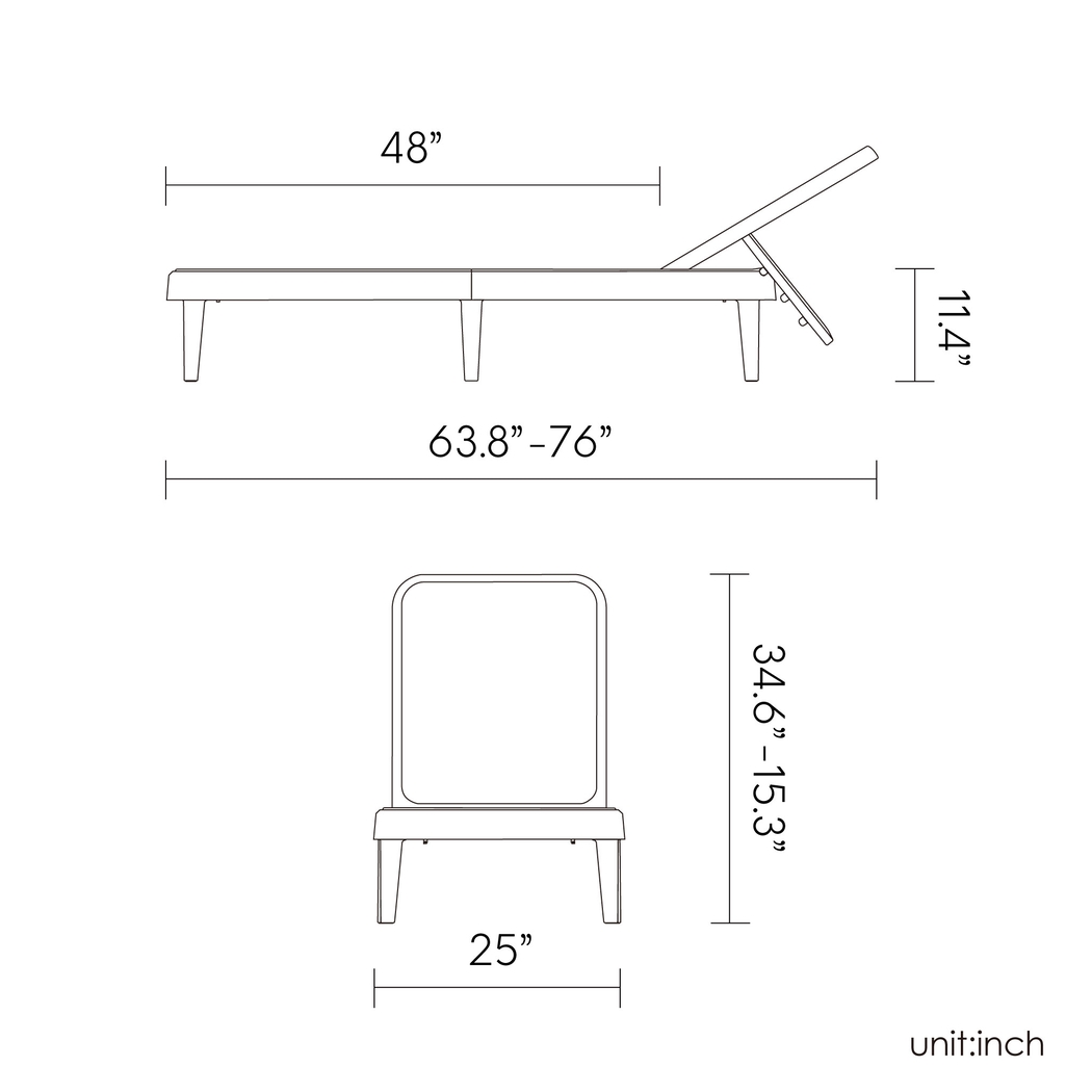 Lagoon Tahiti White Outdoor Chaise Lounge - Thumbnail - Image 5