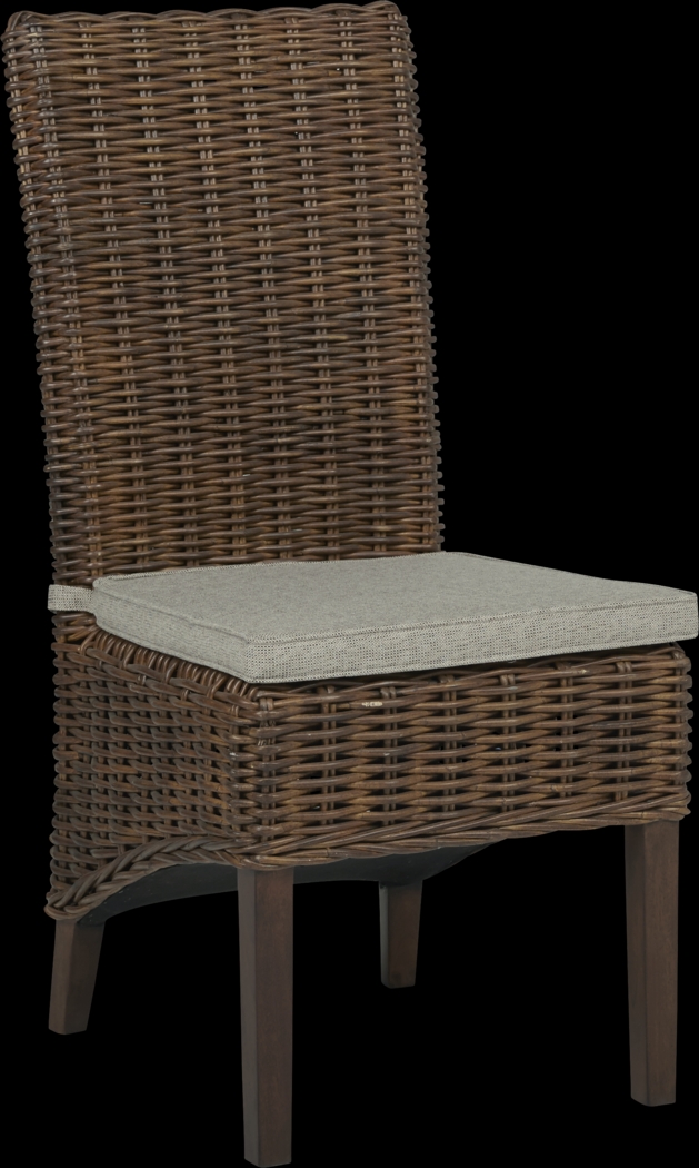 Lagrange Brown Rattan Side Chair - Thumbnail - Image 1