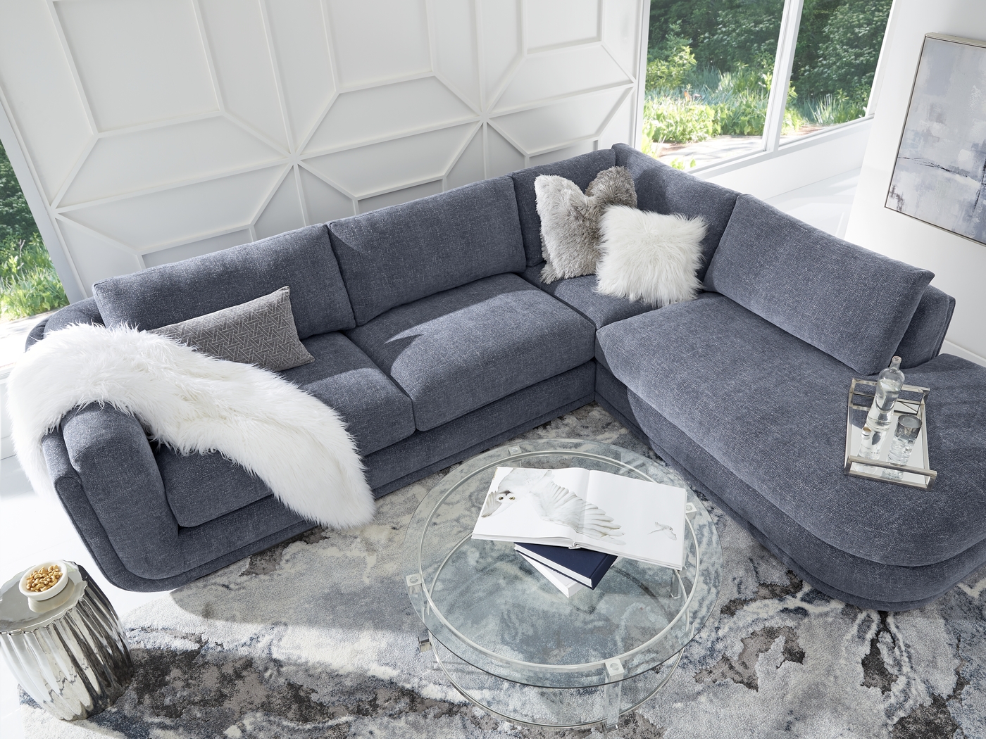 Laguna Hills Indigo 2 Pc Sectional - Thumbnail - Image 3