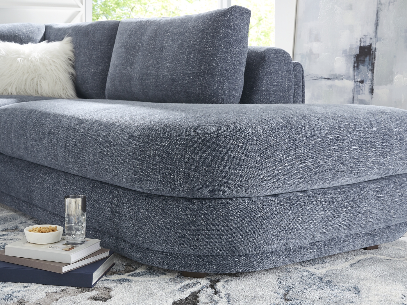 Laguna Hills Indigo 5 Pc Sectional Living Room - Thumbnail - Image 8