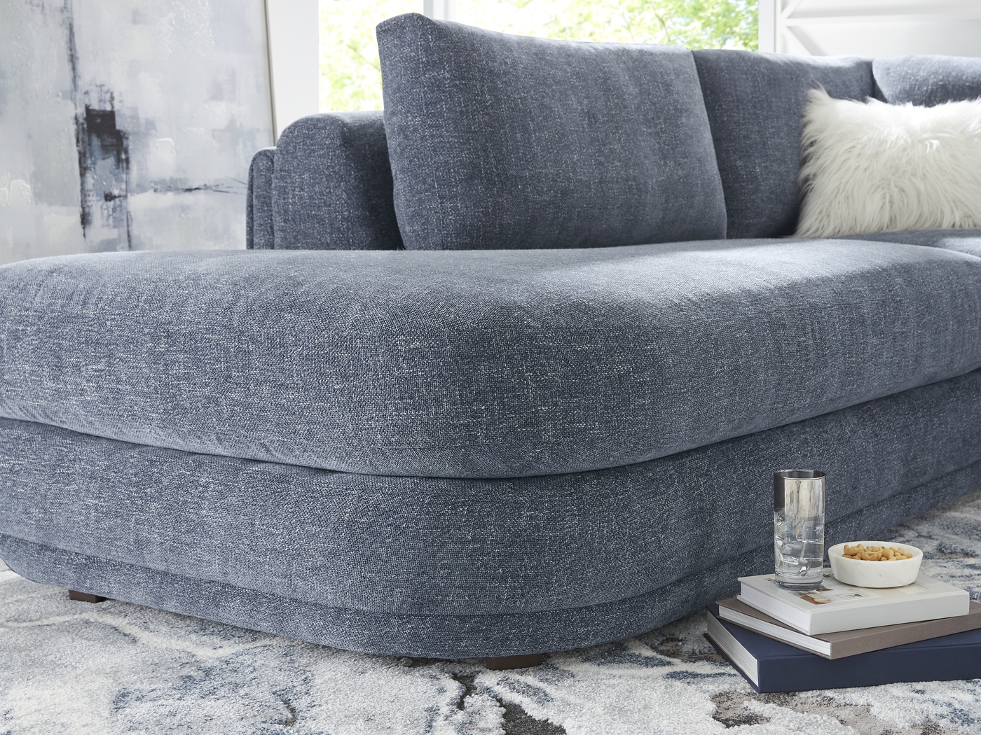 Laguna Hills Indigo 5 Pc Sectional Living Room - Thumbnail - Image 8