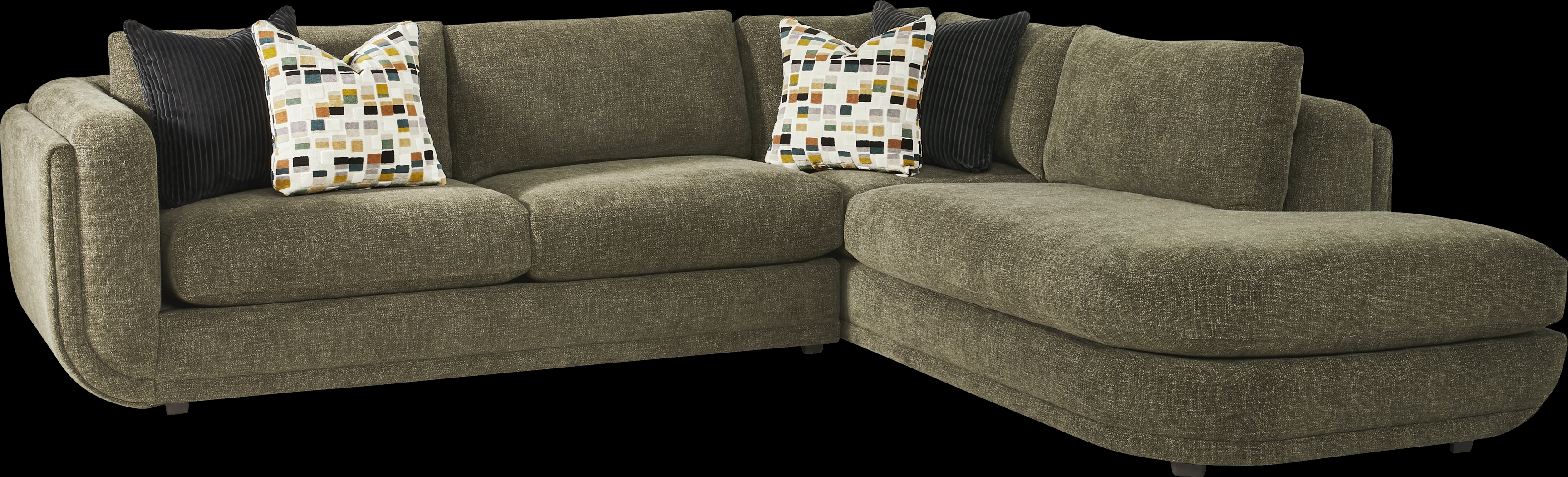 Laguna Hills Olive 2 Pc Sectional - Thumbnail - Image 1