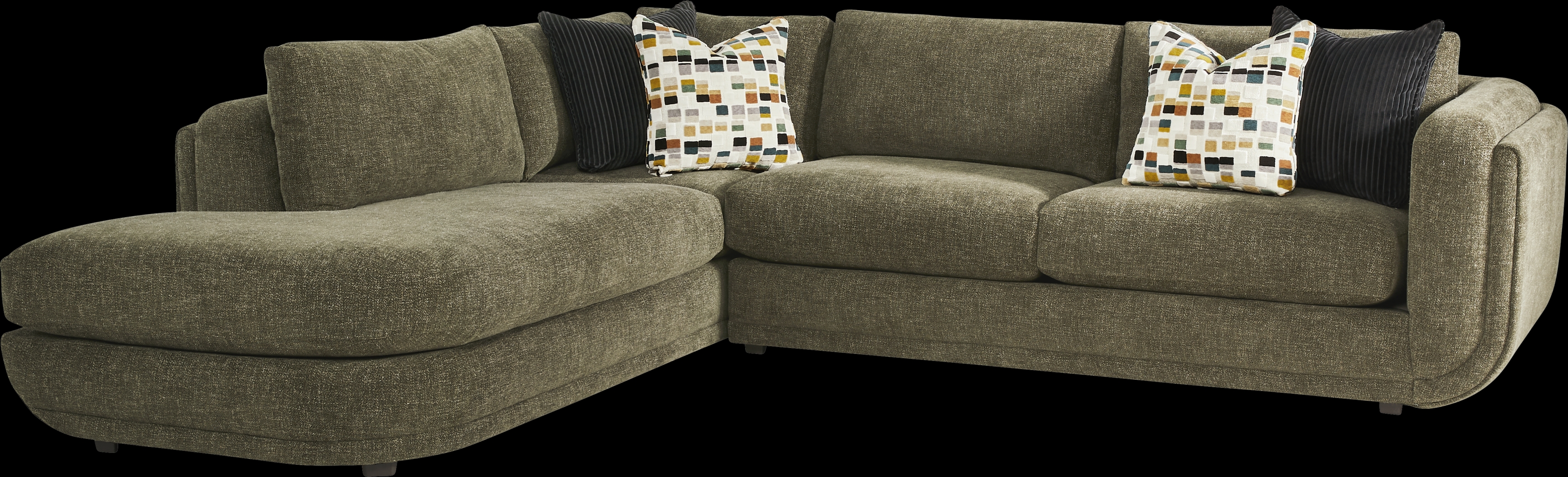 Laguna Hills Olive 5 Pc Sectional Living Room - Thumbnail - Image 2