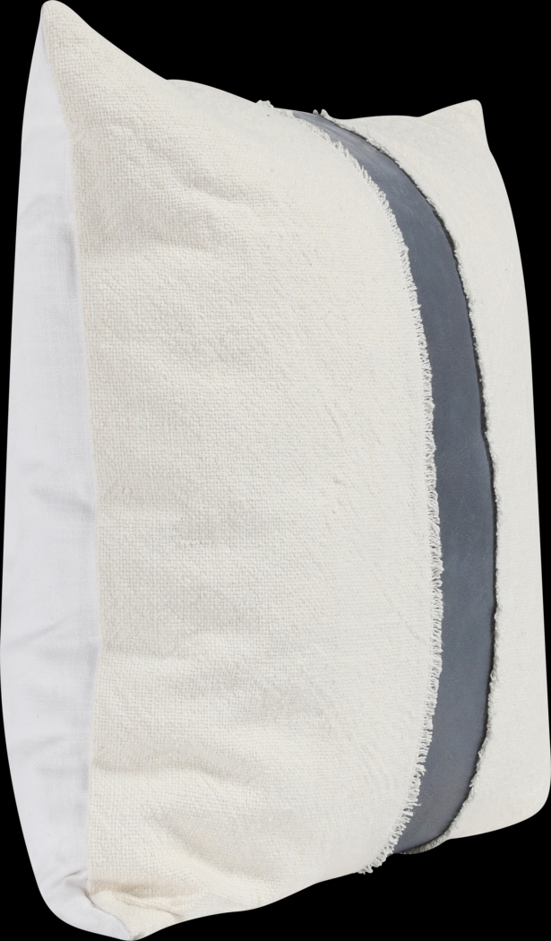 Laiene Ivory/Blue Accent Pillow - Thumbnail - Image 2