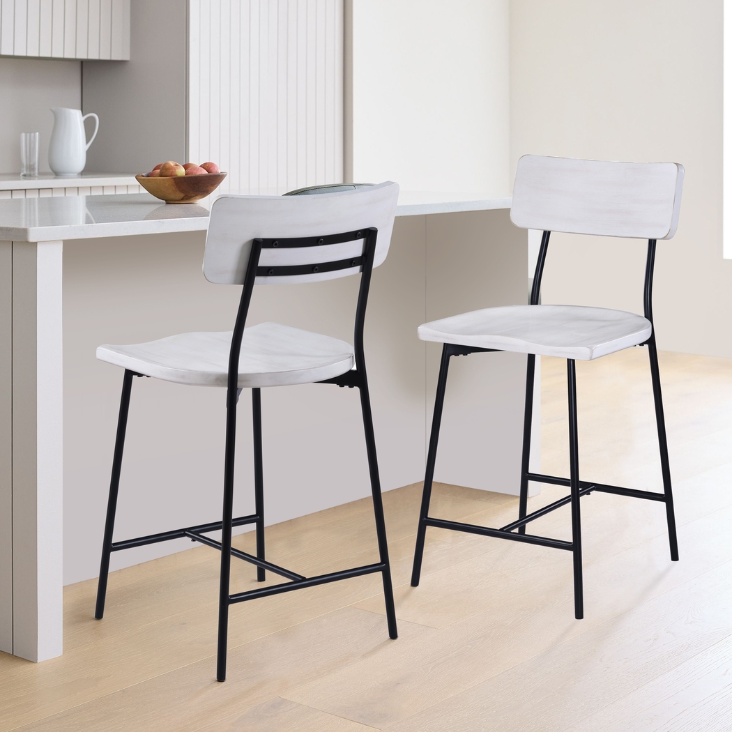 Laihia White Counter Stool - Thumbnail - Image 2