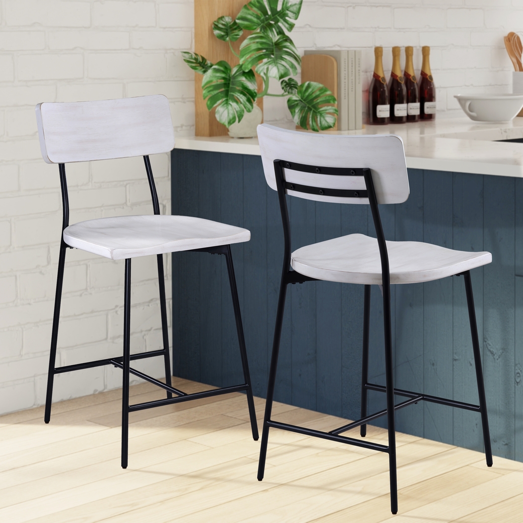 Laihia White Counter Stool - Thumbnail - Image 3