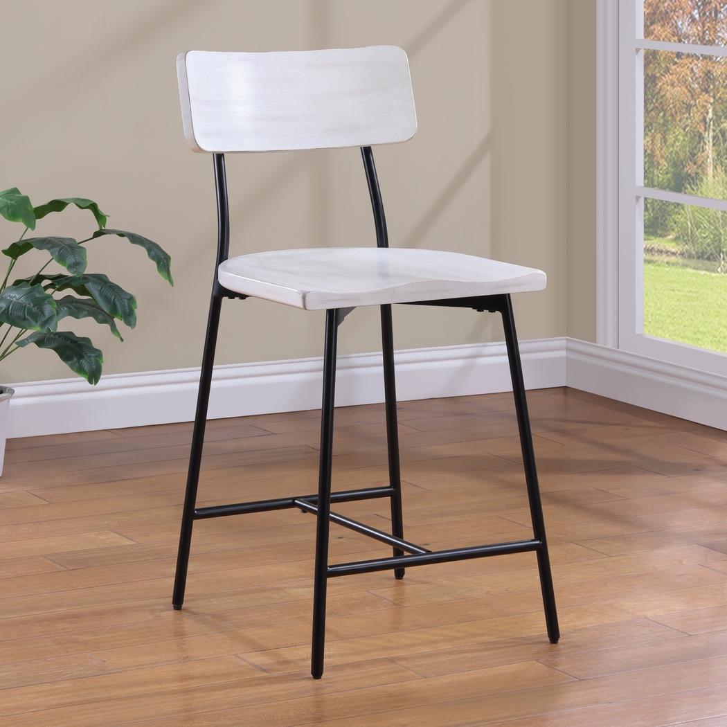 Laihia White Counter Stool - Thumbnail - Image 4