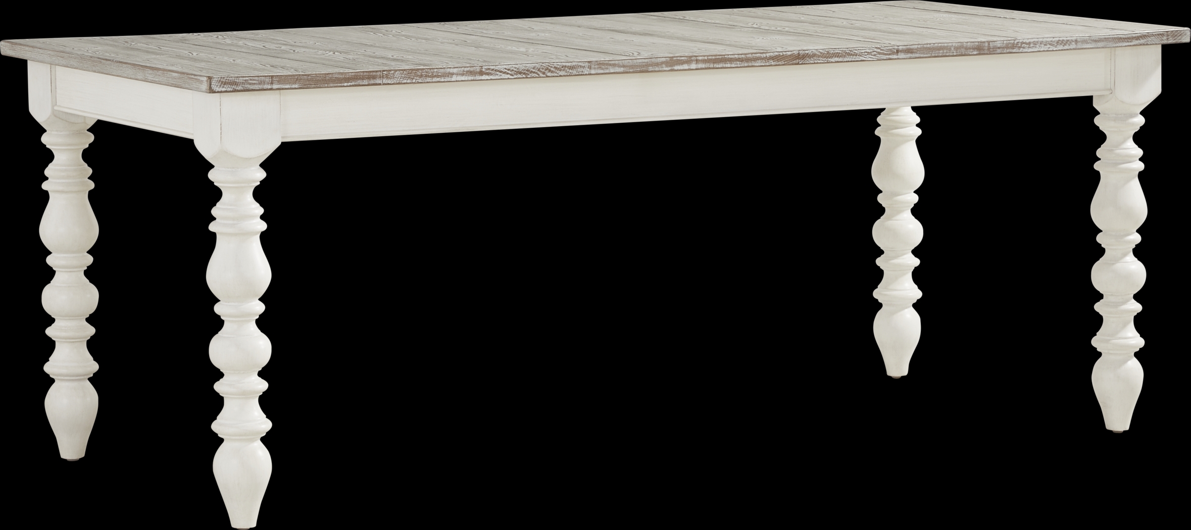 Lainey Cottage White 5 Pc Dining Room with Upholstered Chairs - Thumbnail - Image 2