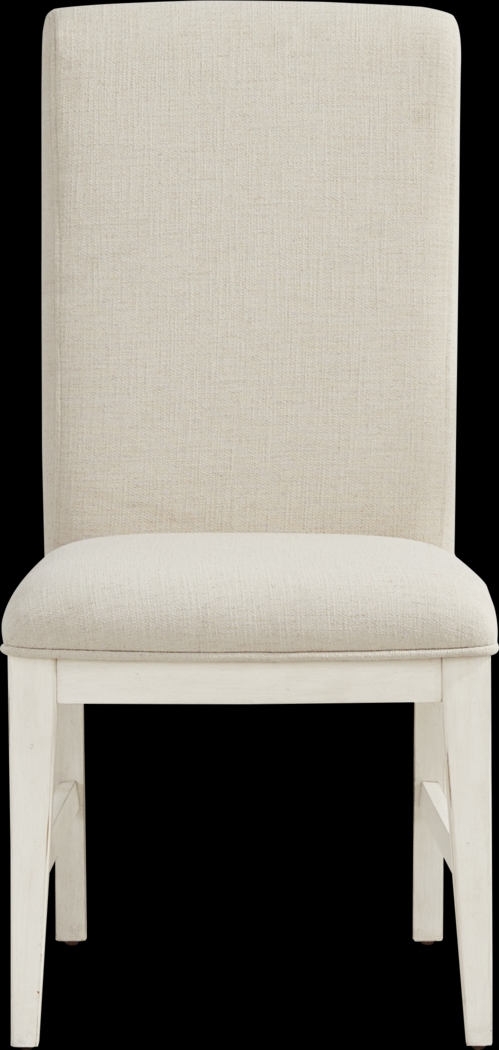 Lainey Cottage White 5 Pc Dining Room with Upholstered Chairs - Thumbnail - Image 8