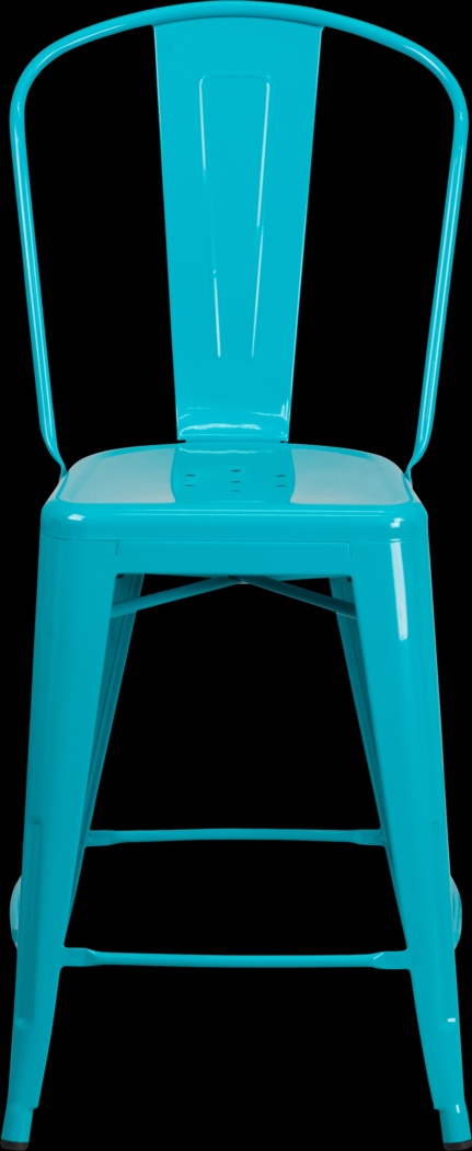 Laird Teal Indoor/Outdoor Counter Height Stool - Thumbnail - Image 2