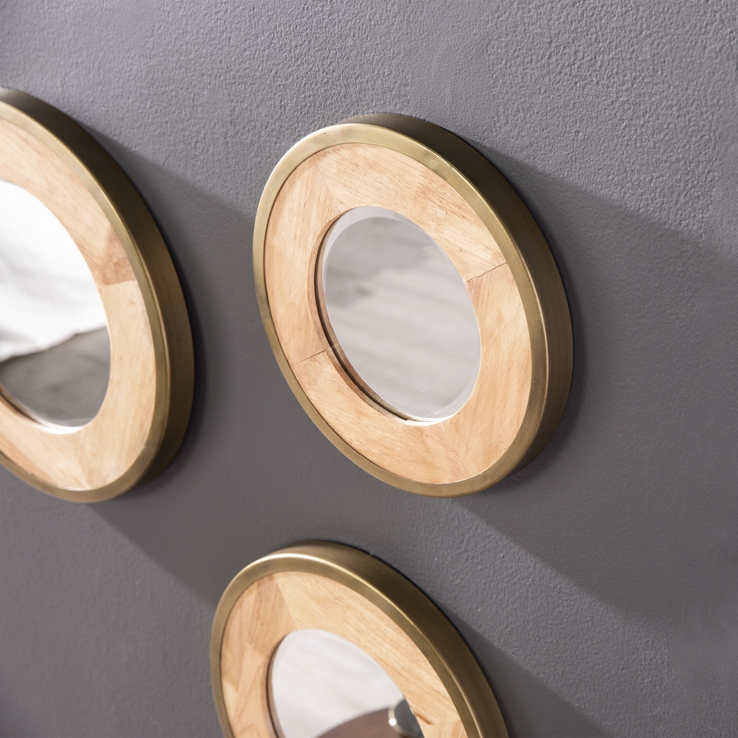 Lakawana Brown Mirror, Set of 3 - Thumbnail - Image 2