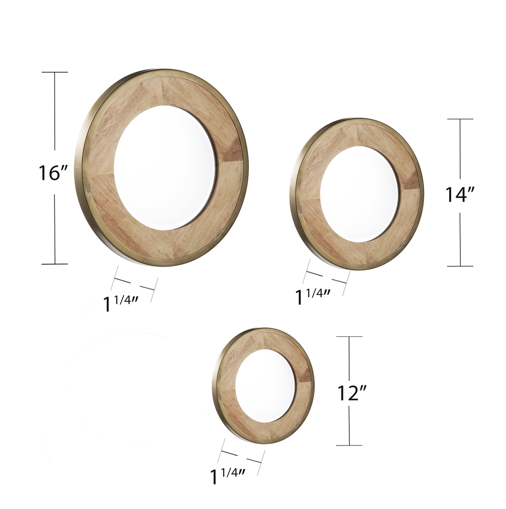 Lakawana Brown Mirror, Set of 3 - Thumbnail - Image 8