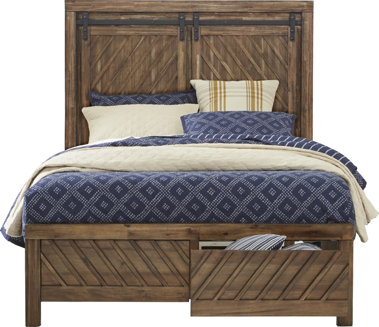 Lake Arrowhead Brown 5 Pc Queen Storage Bedroom - Thumbnail - Image 2