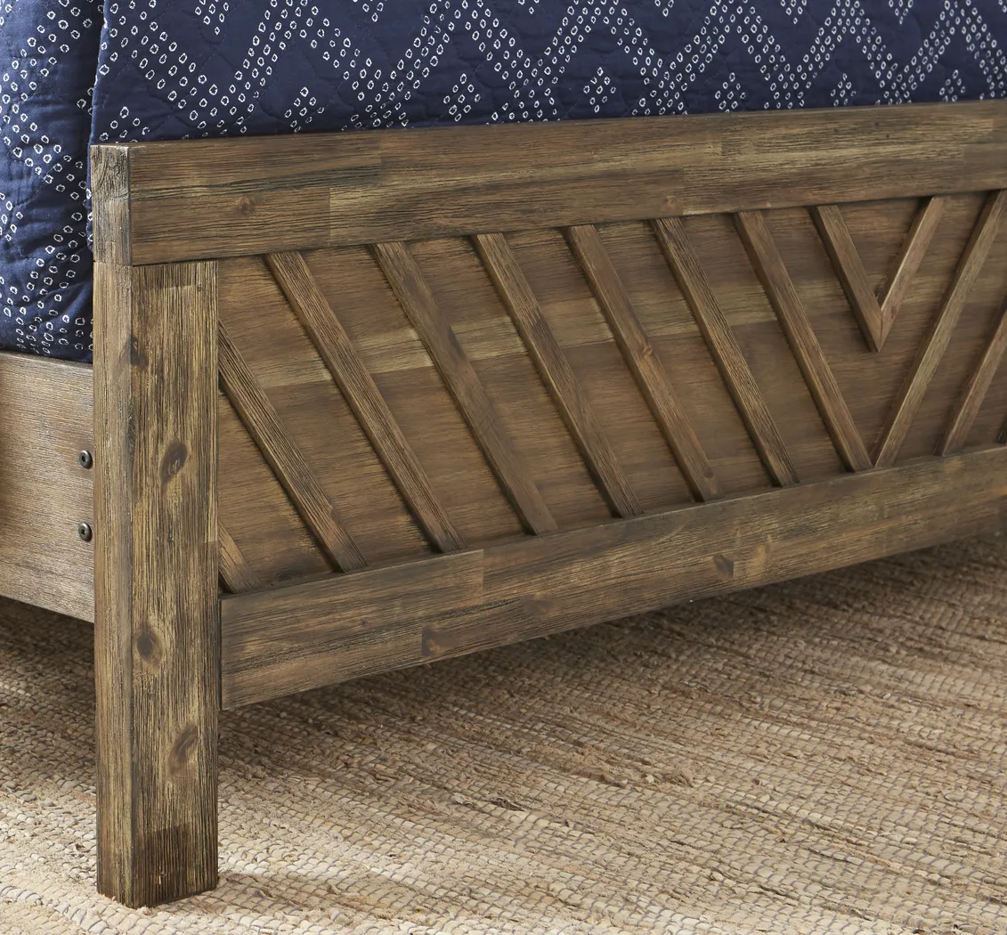 Lake Arrowhead Brown 5 Pc Queen Panel Bedroom - Thumbnail - Image 3