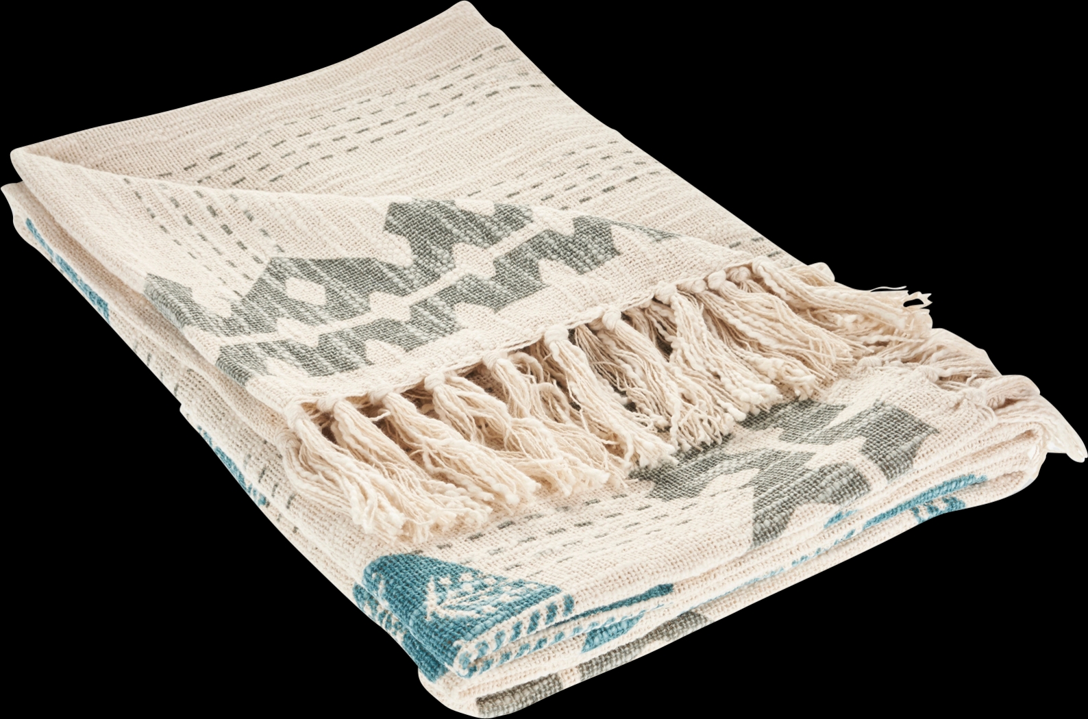 Lake Ave Blue Throw Blanket - Thumbnail - Image 2