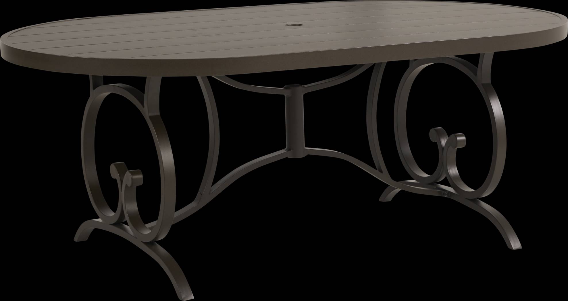 Lake Breeze Aged Bronze 78 in. Oval Outdoor Dining Table - Thumbnail - Image 1