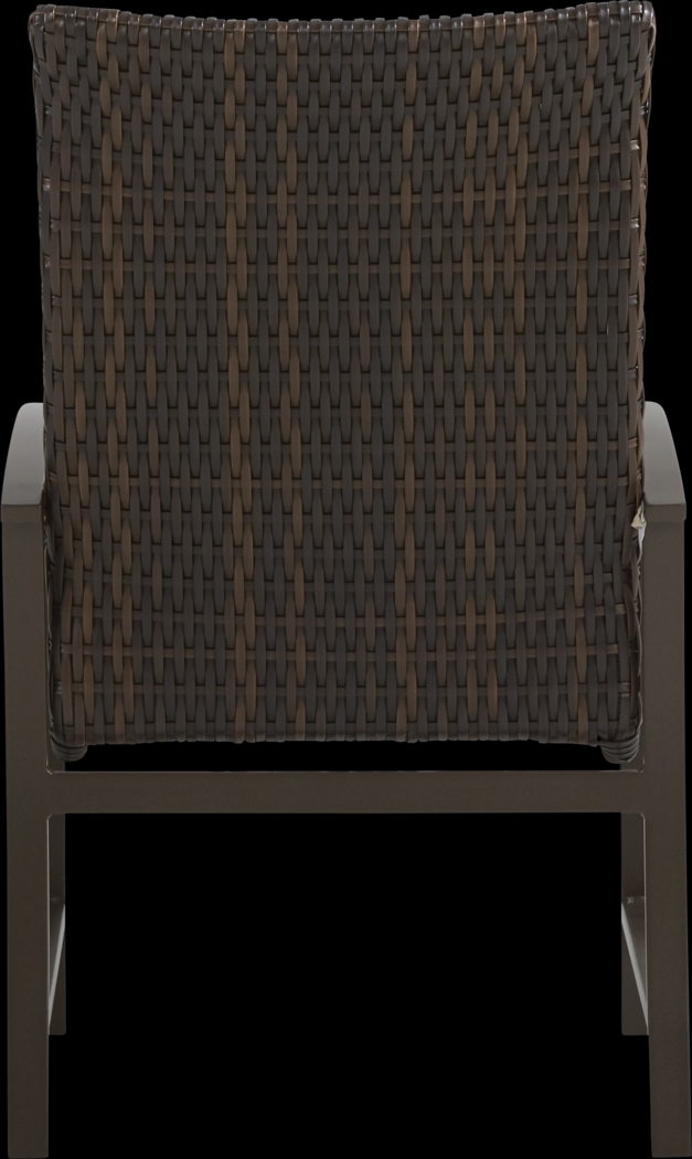 Lake Breeze Aged Bronze 9 Pc Outdoor 90 in. Rectangle Dining Set with Wicker Chairs - Thumbnail - Image 6