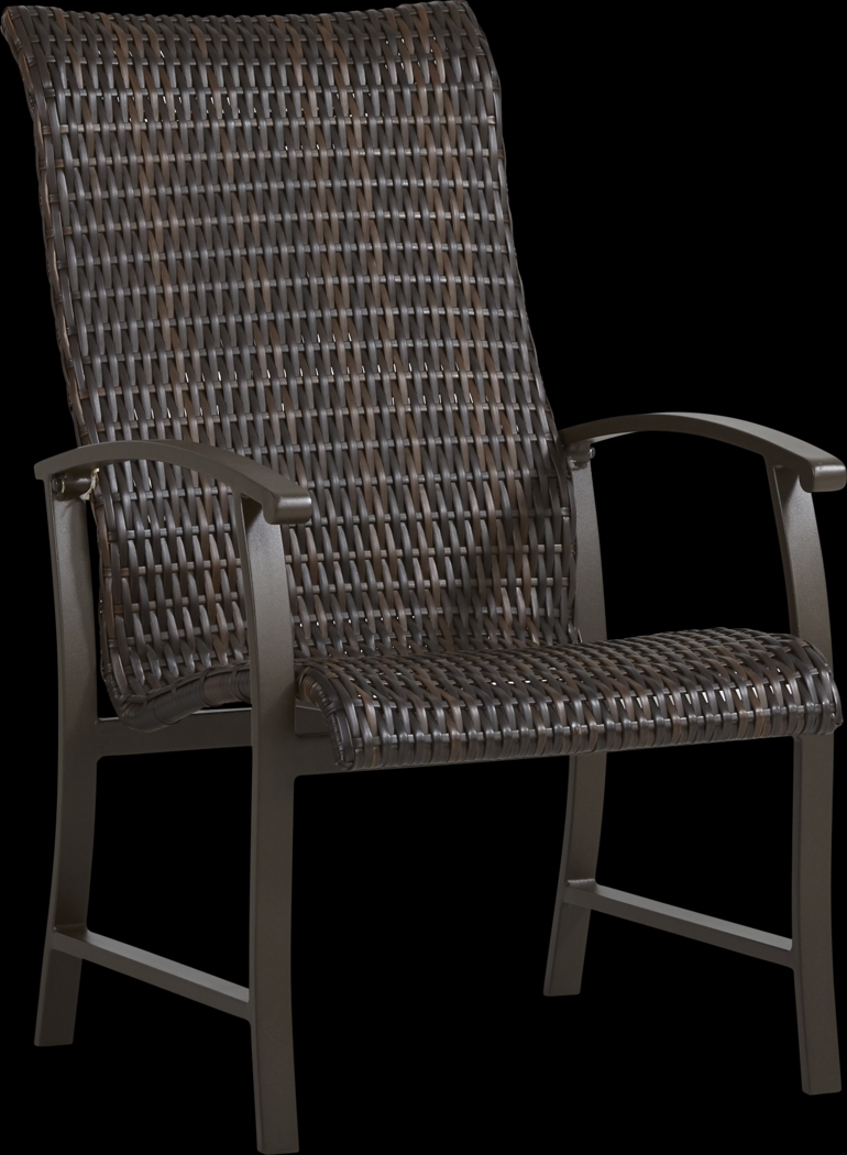 Lake Breeze Aged Bronze 9 Pc Outdoor 90 in. Rectangle Dining Set with Wicker Chairs - Thumbnail - Image 4