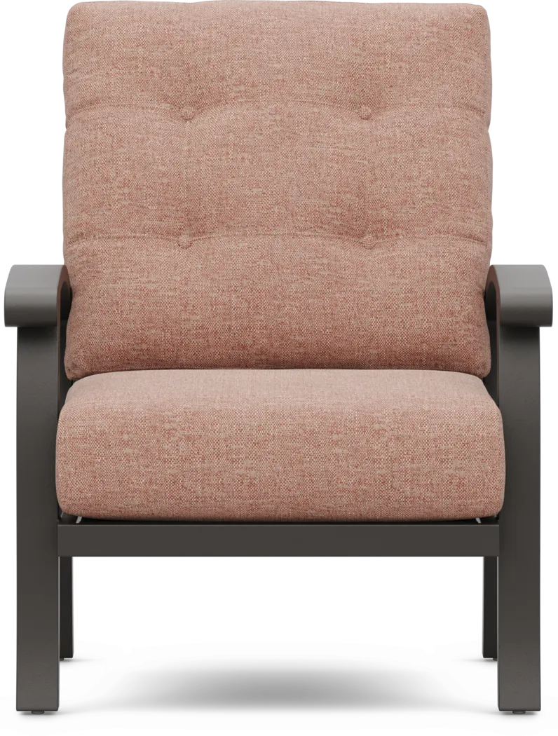 Lake Breeze Aged Bronze Outdoor 4 Pc Seating Set with Terracotta Cushions - Thumbnail - Image 5