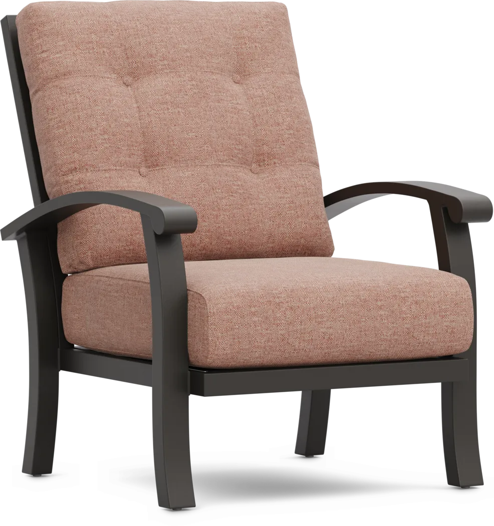 Lake Breeze Aged Bronze Outdoor 4 Pc Seating Set with Terracotta Cushions - Thumbnail - Image 4