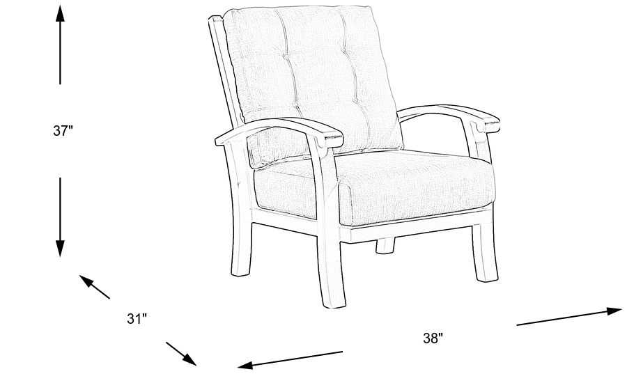 Dimension Image. Please refer to the Dimension Tab on this page for dimension details.
