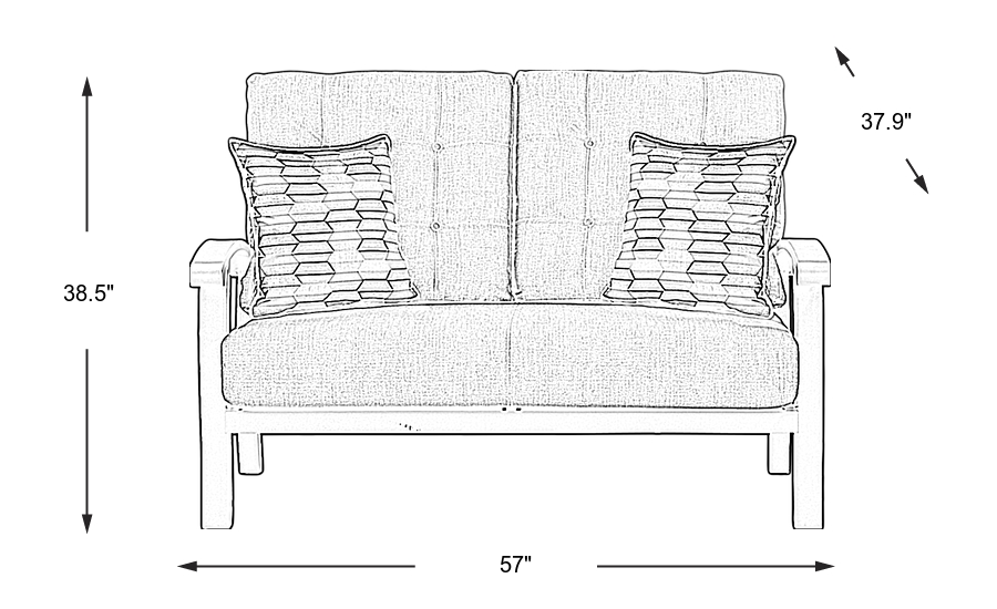 Dimension Image. Please refer to the Dimension Tab on this page for dimension details.