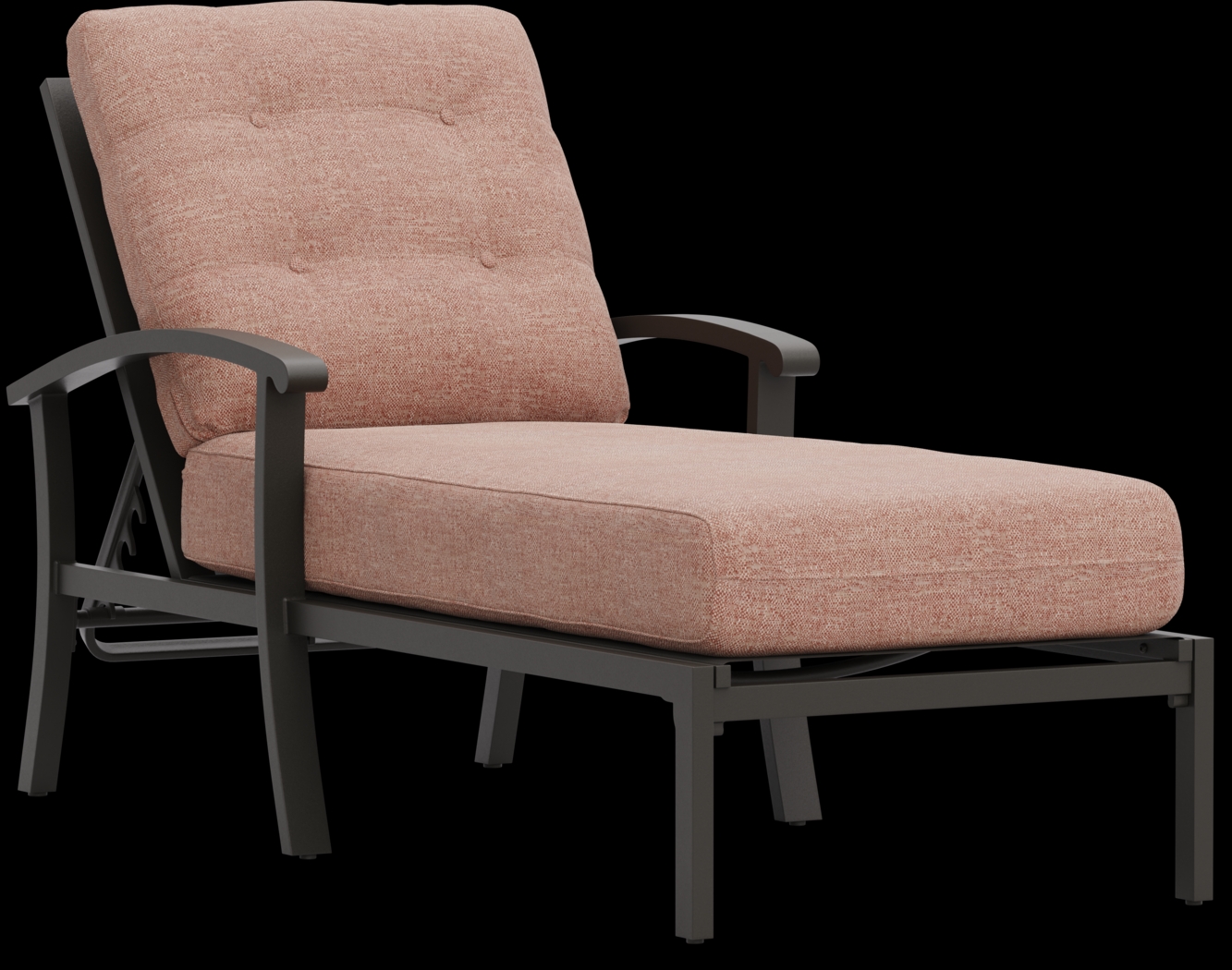 Lake Breeze Aged Bronze Outdoor Chaise with Terracotta Cushions - Thumbnail - Image 1