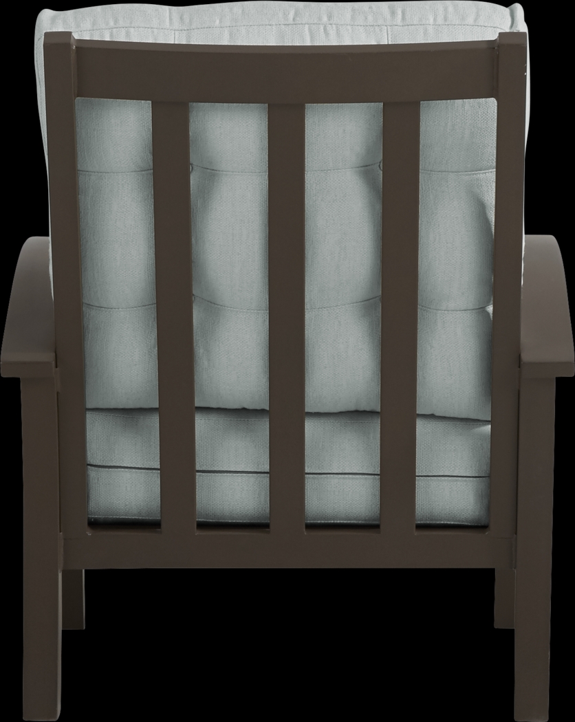 Lake Breeze Aged Bronze 5 Pc Outdoor Fire Pit Seating Set with Mist Cushions - Thumbnail - Image 6