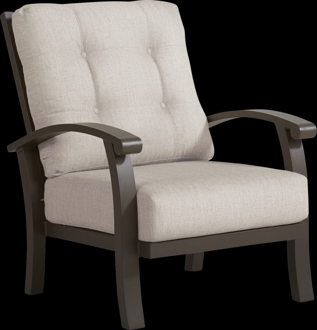 Lake Breeze Aged Bronze Outdoor 4 Pc Seating Set with Rollo Linen Cushions - Thumbnail - Image 3