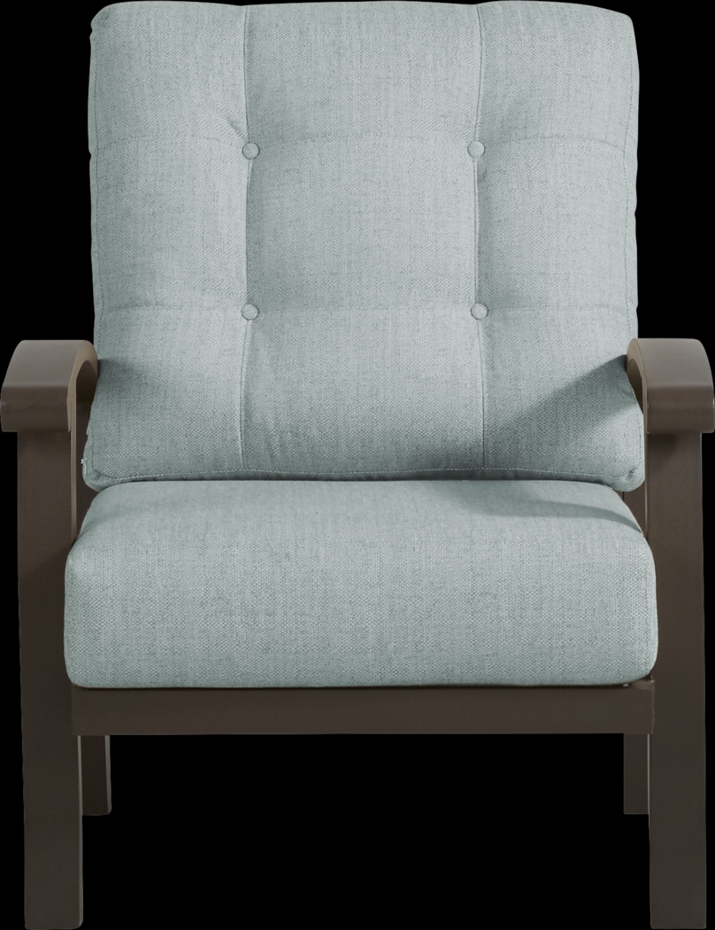 Lake Breeze Aged Bronze 5 Pc Outdoor Fire Pit Seating Set with Mist Cushions - Thumbnail - Image 5