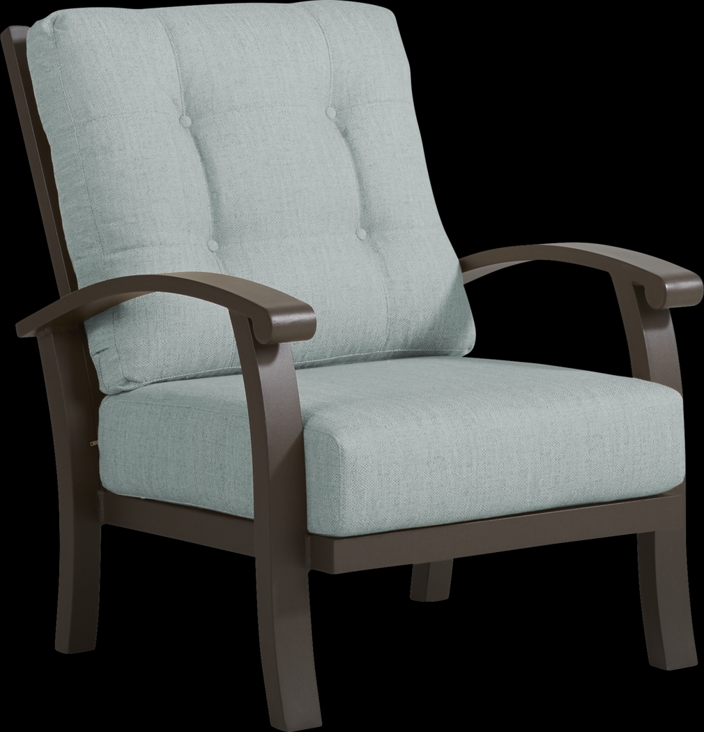 Lake Breeze Aged Bronze 5 Pc Outdoor Fire Pit Seating Set with Mist Cushions - Thumbnail - Image 4