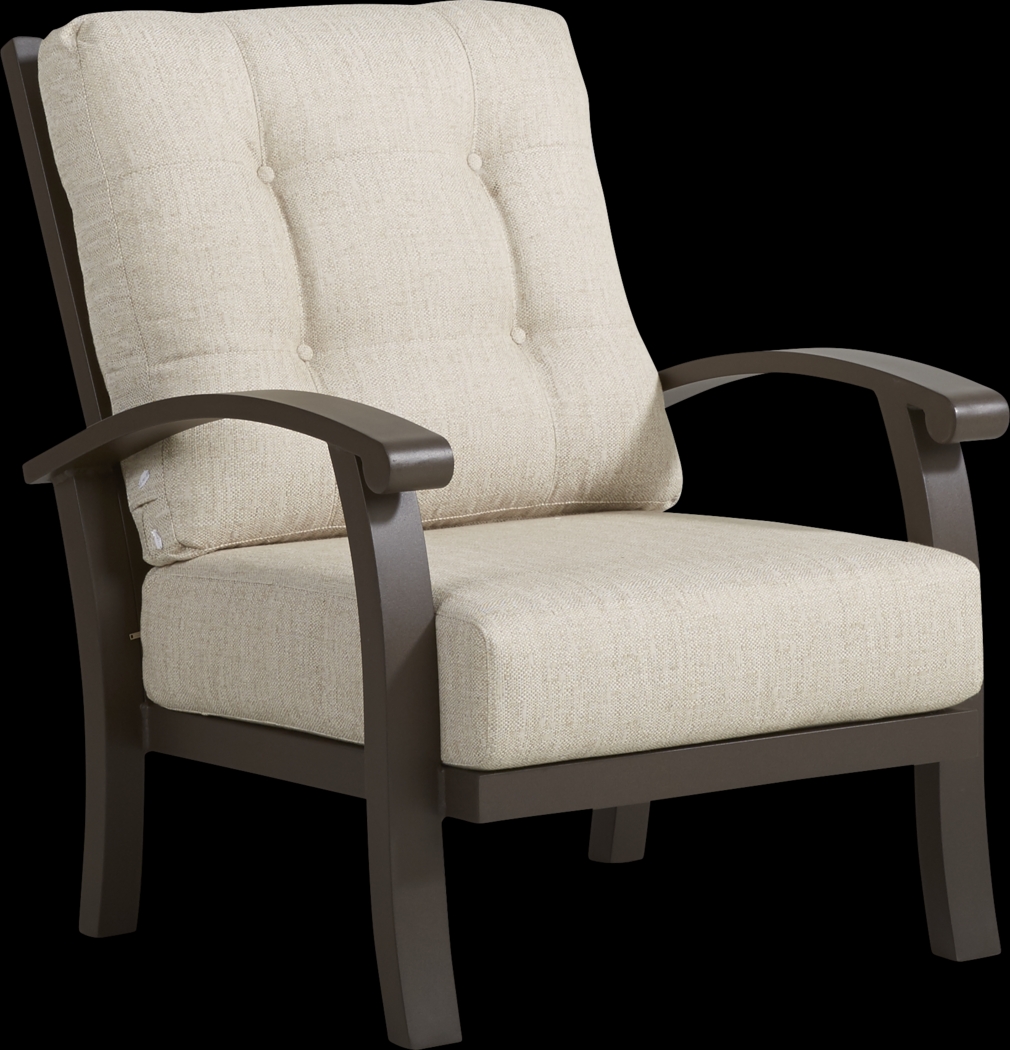 Lake Breeze Aged Bronze 4 Pc Outdoor Seating Set with Wren Cushions - Thumbnail - Image 4